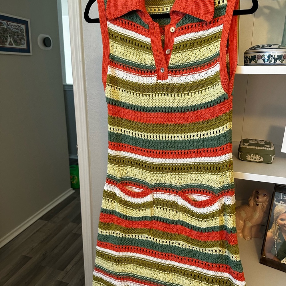 Zara Multicolor Striped Knit Dress